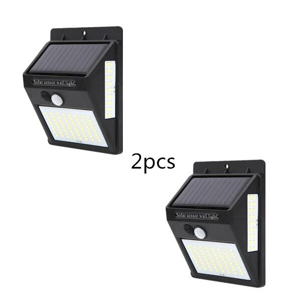 100 LED Solar Light 4 stuks Outdoor Tuin Decoratie Verlichting Waterdicht Path Solar Wandlamp PIR Motion Sensor Zonne-energie lamp