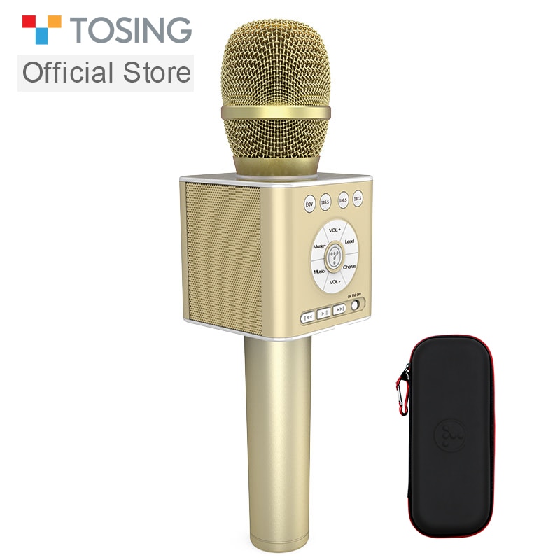 TOSING Q12 Draagbare Karaoke Microfoon Draadloze Bluetooth Speaker Handheld Muziekspeler KTV Reizen SupportUSB card Play