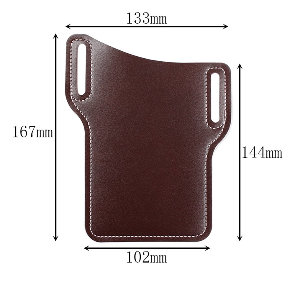 Mannen Lederen Vintage Pack Heuptas Belt Clip Telefoon Holster Reizen Wandelen Mobiele Mobiele Telefoon Case Cover Belt Pouch Purse