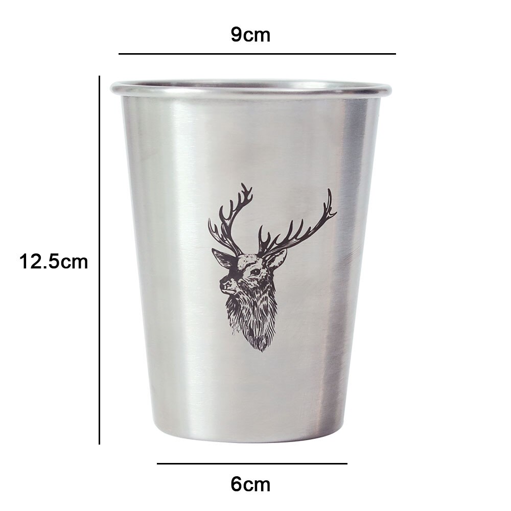 Metal krus sølv delikat metal kop vand kop 500ml kolde moderne flamingo træ zebra