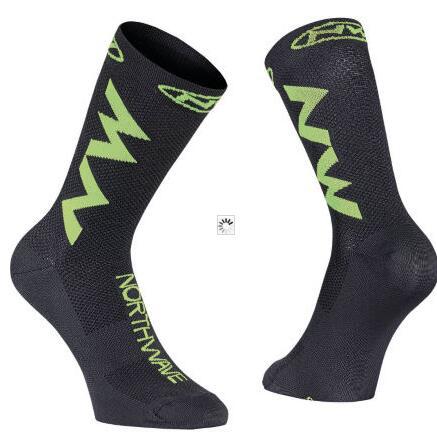 Calcetines Northwave Nw de competición para Ciclismo, Calcetines de compresión para hombre: 4se black