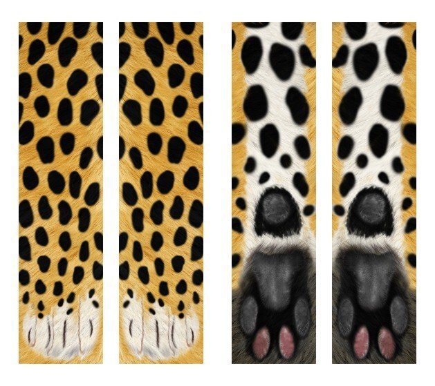 Kids Sokken Jongens Meisjes 3D Dier Poot Sokken Voor Jongens Meisjes 2-10 Jaar Gratis Grootte: Cheetah