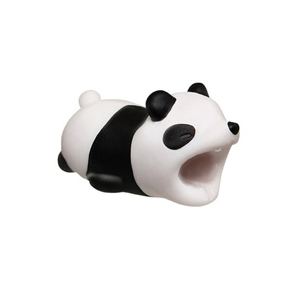 Fffas kabel opruller bid sød sjov diverse dyr kabelbeskytter usb kabel organisator chompers oplader ledning holder opruller: Panda