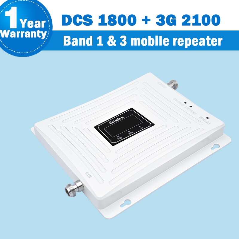 Lintratek 3G 4G WCDMA/DCS/LTE Segnale Dual Band Ripetitore Banda Visualizzazione 1 & 3 1800 /2100 MHz Del Telefono Mobile Cellulare Ripetitore Del Segnale S65