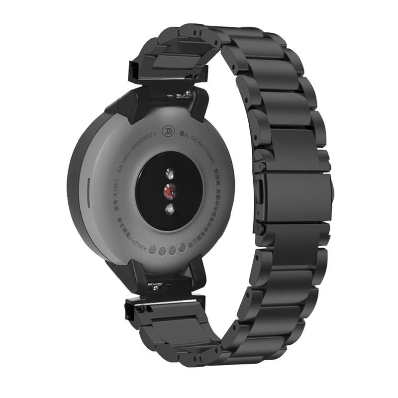 Bracelet de montre en acier inoxydable, bracelet en acier inoxydable pour bracelet de remplacement pour Xiaomi Huami, Amazfit marcus 3: Black