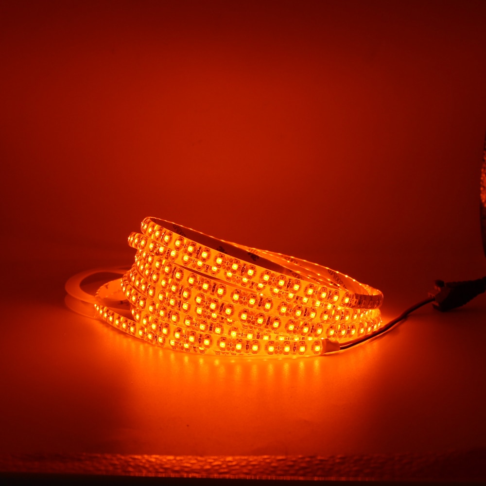 1 m 5 m led strip licht 600nm True Oranje geen Amber Geel waterdichte 3528 SMD 60 leds/m 120 leds/m kerst string tape lamp DC 12 v
