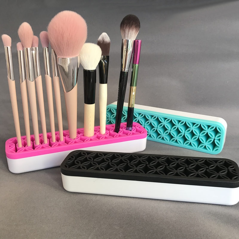 Pincel de maquillaje de silicona, organizador de herramientas de belleza, almacenamiento de cosméticos, costura y acolchado, sensación de almacenamiento y tienda