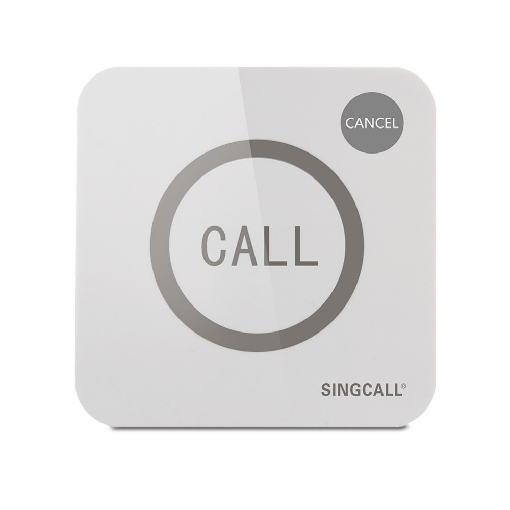 SINGCALL-système d'appel sans fil, à deux boutons tactiles, grands boutons avec fonction étanche, touches d'appel et d'annulation, APE520C