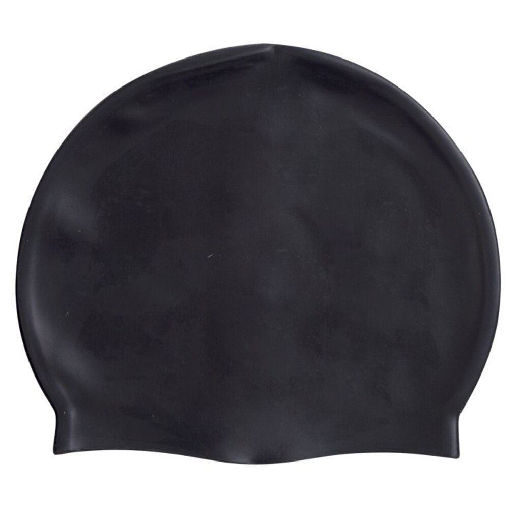 Waterdichte Elastische Siliconen Badmuts Effen Kleur Badmuts Voor Vrouwen Lang Haar/Mannen Kort Haar: Default Title