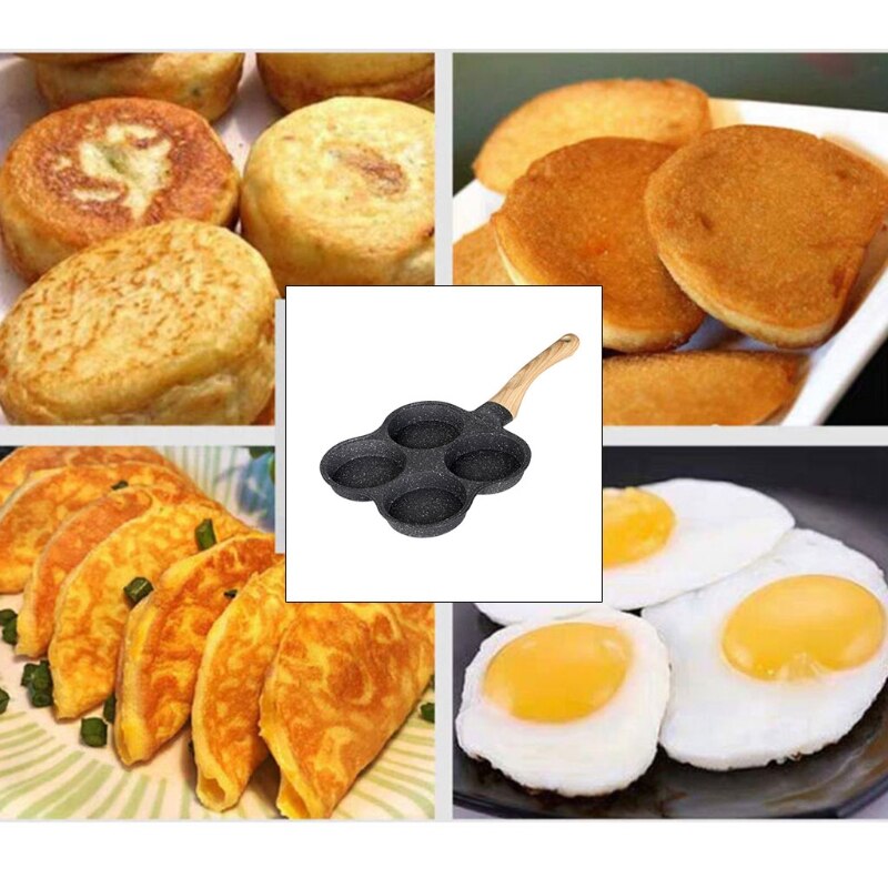 Firhuls stegepande tykning omelet pande non-stick æg pandekage bøf pande madlavning æg skinke pander morgenmad maker køkkengrej
