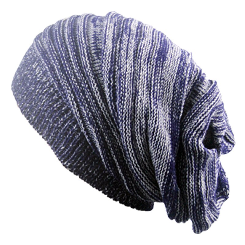 Hip hop lue vinter varm skullies strikkede luer panser varm lue kvinnelige lange luer dameluer: Lilla