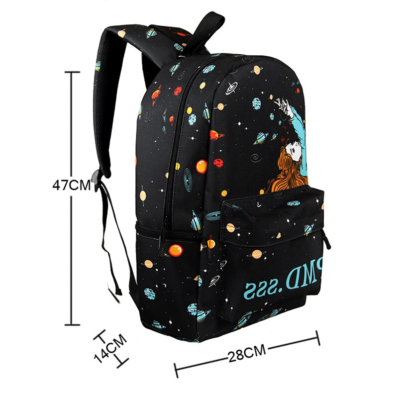 Cute Kitten Cats / Puppy Dogs Print Backpack + Pencil Bag for Teenager Boy Girl Children School Bags Kids Bookbag Women Backpack