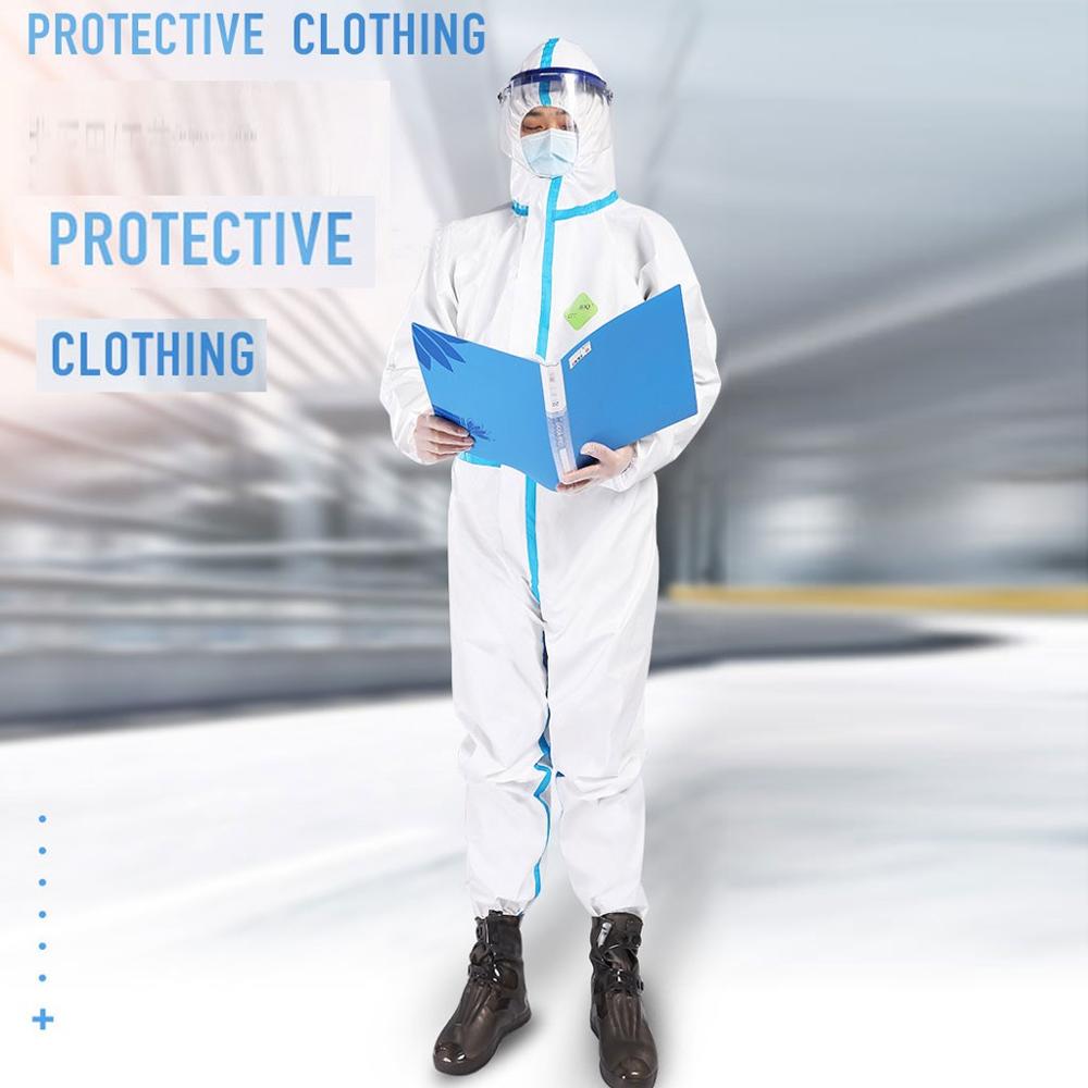 Traje de aislamiento reutilizable antibacteriano para evitar la invasión de la ropa de protección del personal a prueba de polvo: XL