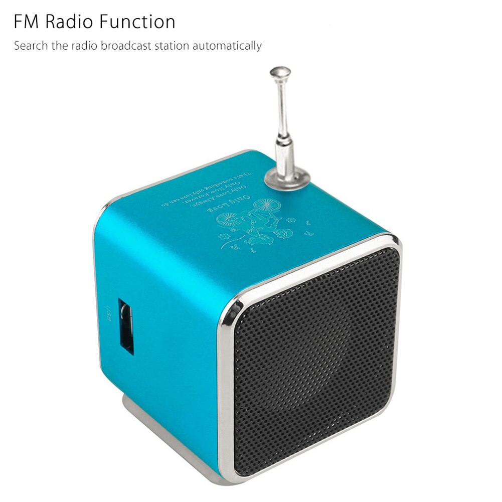 TD-V26 Mini Digitale Fm Radio Speaker Draagbare Fm Radio Ontvanger Met Led Display Scherm Luidspreker Ondersteuning Tf-kaart
