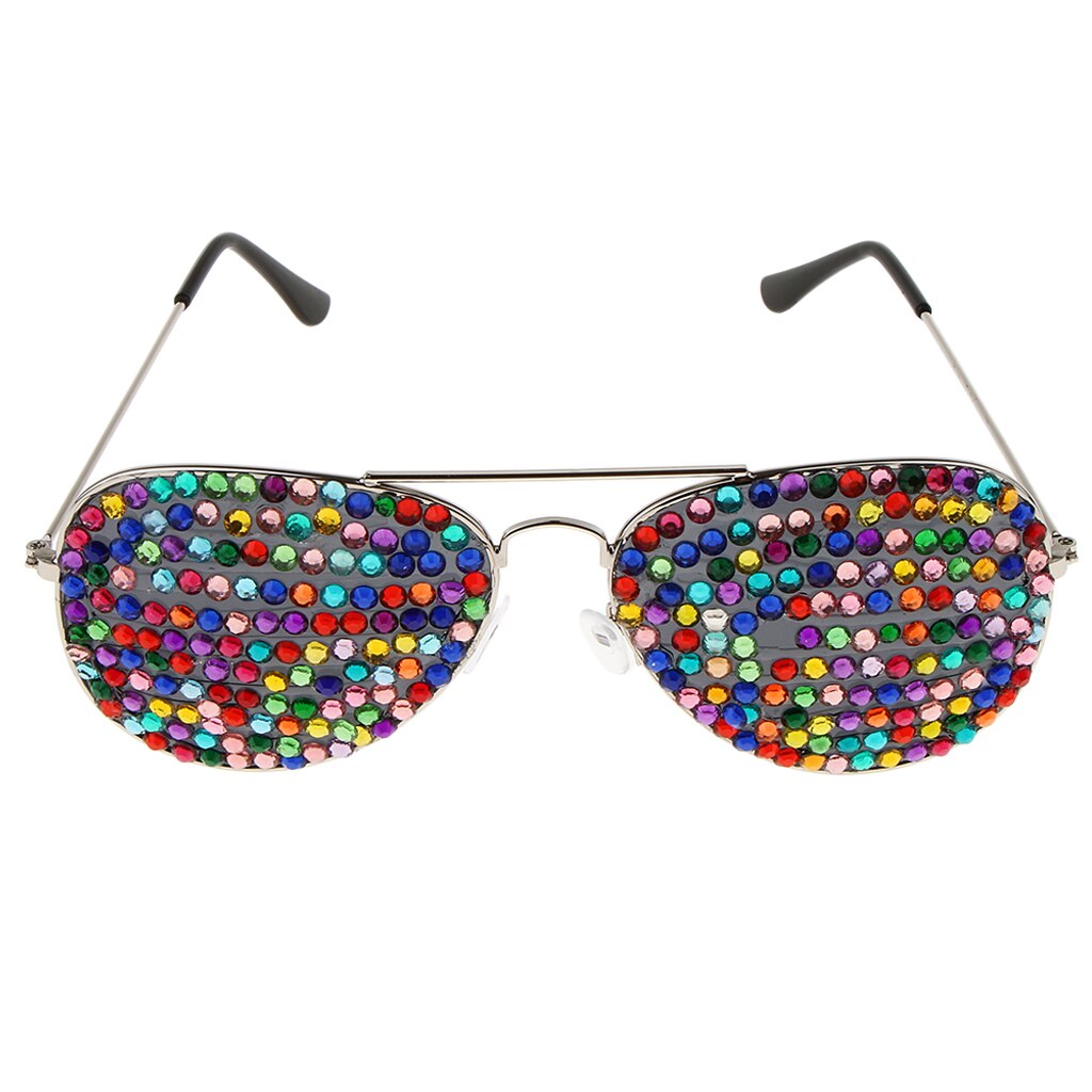 Volwassenen Volledige Diamante Metalen Brillen Grappige Stijlvolle Party Bril Foto Props Decoratie Accessoire