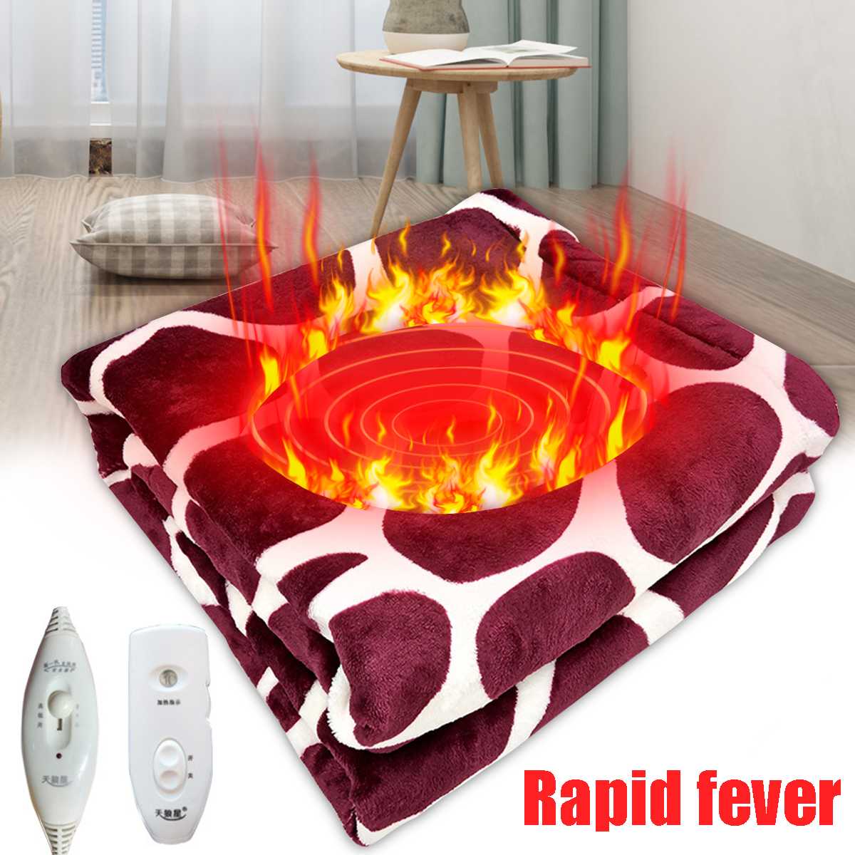 Elektrisk tæppe krop varmere vinter enkelt opvarmet tæppe termostat elvarme tæppe tæppe husholdningssenge varmeapparater pad