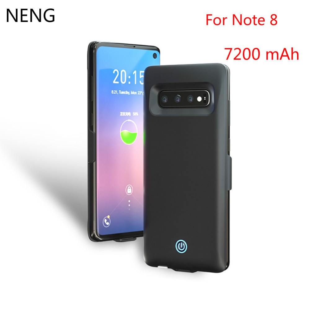 Neng 7200Mah Voor Samsung Galaxy Note 8 Battery Charger Case Externe Draagbare Backup Power Bank Battery Case