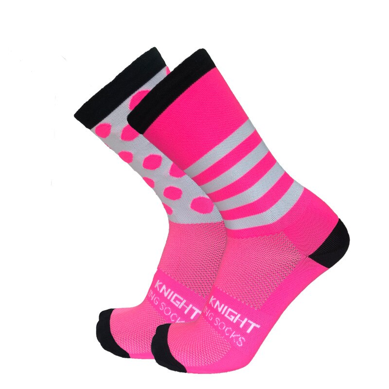 Cycling Socks Wicking Sock Outdoor Road Bike Nylon Socks Bicycle: Pink