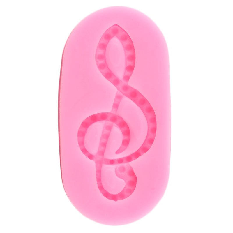 3D Treble Clef Bling Textured Music Note Silicone Mould Cupcake Topper Fondant Cake Decorating Tools Candy Clay Chocolate Molds