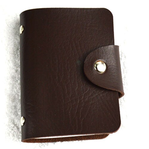 Mode PU Leer Functie 24 Bits Card Case Visitekaarthouder Mannen Vrouwen Credit Paspoort Card Bag ID Passport Card portemonnee: CH001 coffee