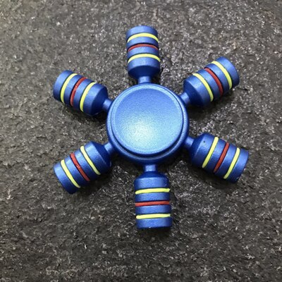 Regenboog Fidget Spinner Vinger Spinner Hand Spinner ABS Spiner Komt Anti Stress Speelgoed: Blauw