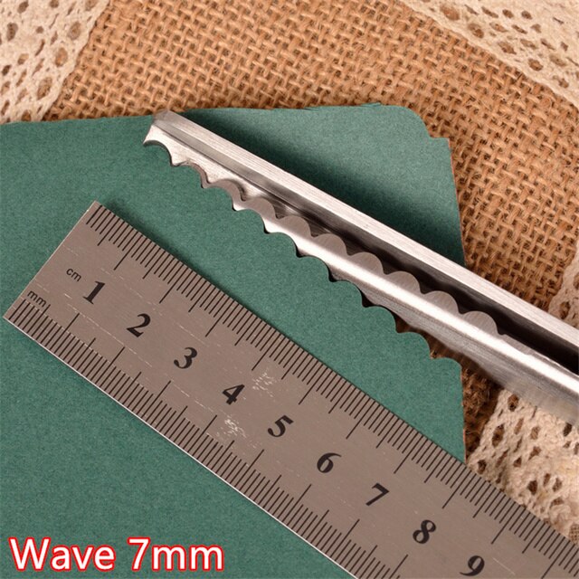 Needlework Scissors Dressmaking Shear Fabric Cutter Leather Handicraft Sewing Accessories Handwork Tailor Scissors: Wave 7mm