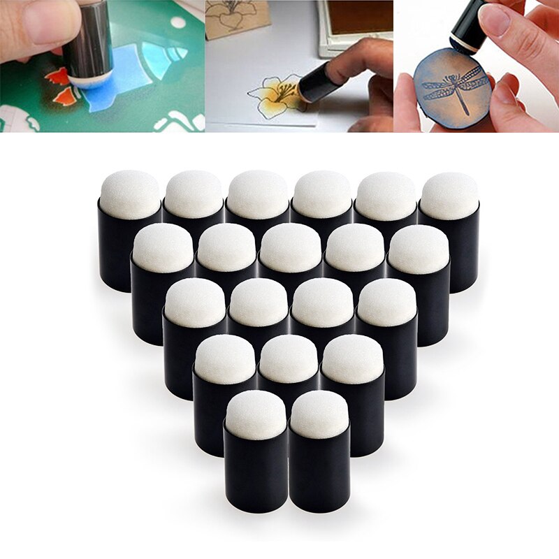 10PCS Sponge Finger Daubers Foam Finger Painting Craft Set Fingerpaint Drawing Sponge Foam Finger Chalk Ink In Stock
