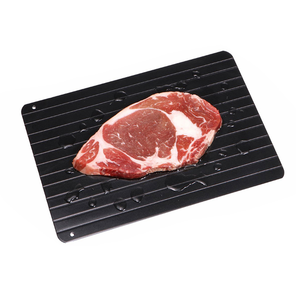 Cool Aluminium Deforsting Lade Voor Steak Vlees Zeevruchten Quick Ontdooien Hakblok Ontdooien Dooi Lade Keuken Benodigdheden