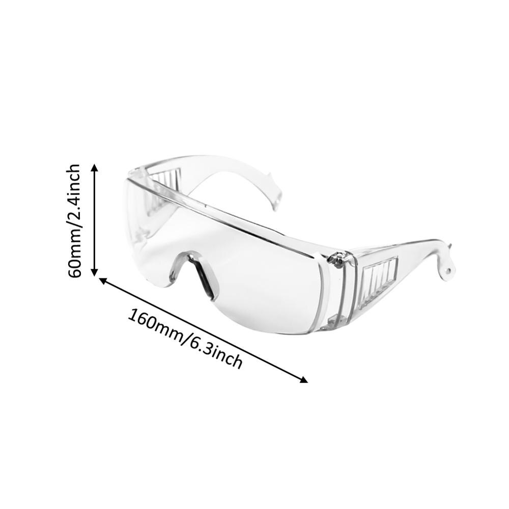 5PCS Safety Glasses Transparent Dust-Proof Glasses Working Glasses Lab Eyewear Splash Protective Anti-wind Glasses Goggles