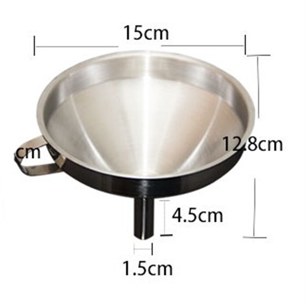 15mm 304 Rvs Multifunctionele Rvs Keuken Trechter Met Handvat en Afneembare Zeef