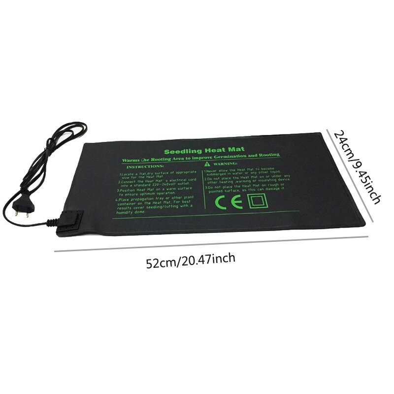Seedling Heating Mat 50x25cm Waterproof Plant Seed Germination Propagation Clone Starter Pad US/EU Garden Supplies 1 Pc
