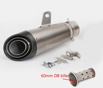 51mm 60mm Universal Motorcycle Exhaust Muffler Steel Pipe escape moto FOR gp project with DB killer gsxr 750 CBR10000 Z1000: A3-60mm