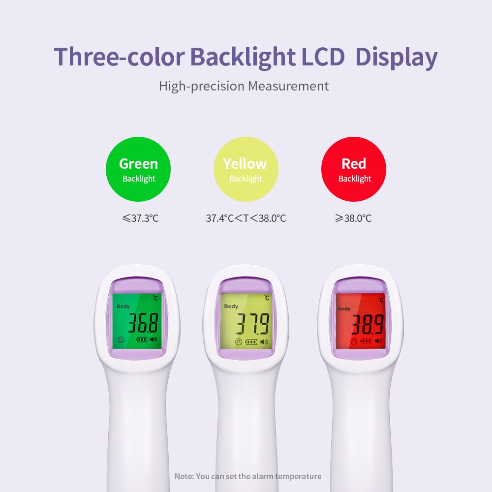 Contactloze thermometer, handzame digitale thermometer, draagbare voorhoofdthermometer, zeer nauwkeurige infrarood oorthermometer