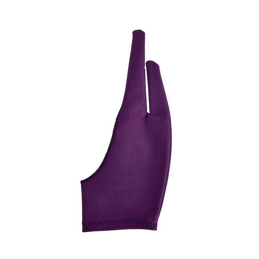 Artiste dessin gant pour tout graphisme dessin tablette 2 doigt Anti-encrassement aussi bien pour main droite que gauche 18.5CM 4 couleurs: Purple