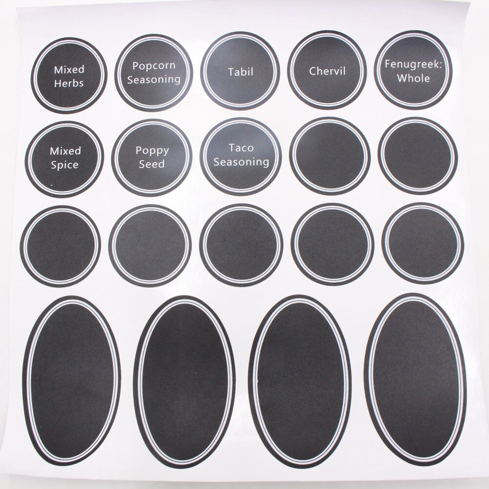 320+ Printed Spice Jar and Pantry Label Set Chalkboard Round Stickers Labels Label wine bottle seasoning bottle sticker FD