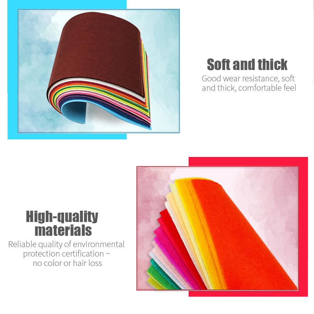 40 farver håndværk syforsyning diy håndværk filt klud flerfarvet filt nonwovenfabric broderi håndarbejde polyester