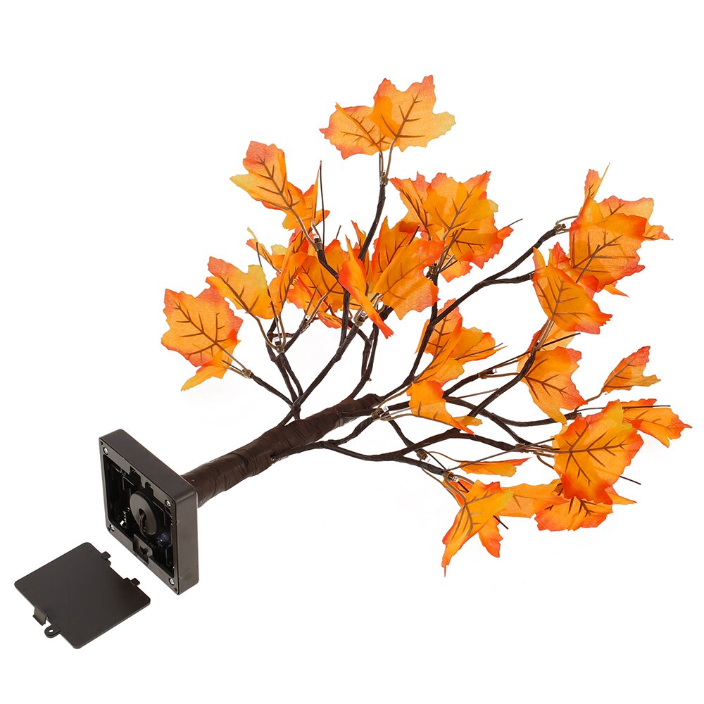 24 Bulbs LED Maple Leaves Branch Tree Light Desk Lamp Home Christmas Wedding Harvest Festival Decorations Lights