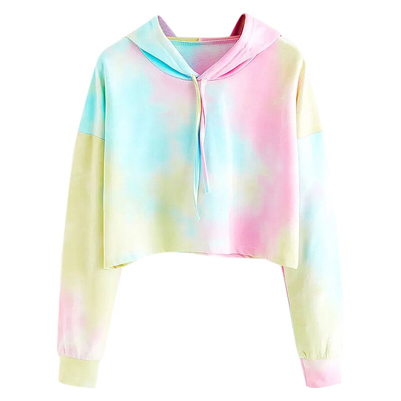 Mujeres Tie Dye sudaderas con capucha ropa Oversized estampado de manga larga con capucha Tops coreana suelta Pullover mujer Casual sudadera: pink / XL