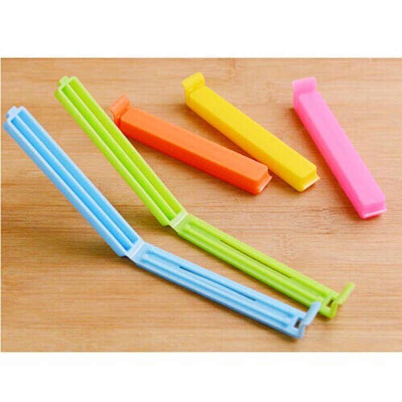 6PCs/ Lot Bag Clips Food Fresh Keeping Snack Sealing Plastic Bag Clip Food Close Clip Home Storage Organizer Bag Sealer