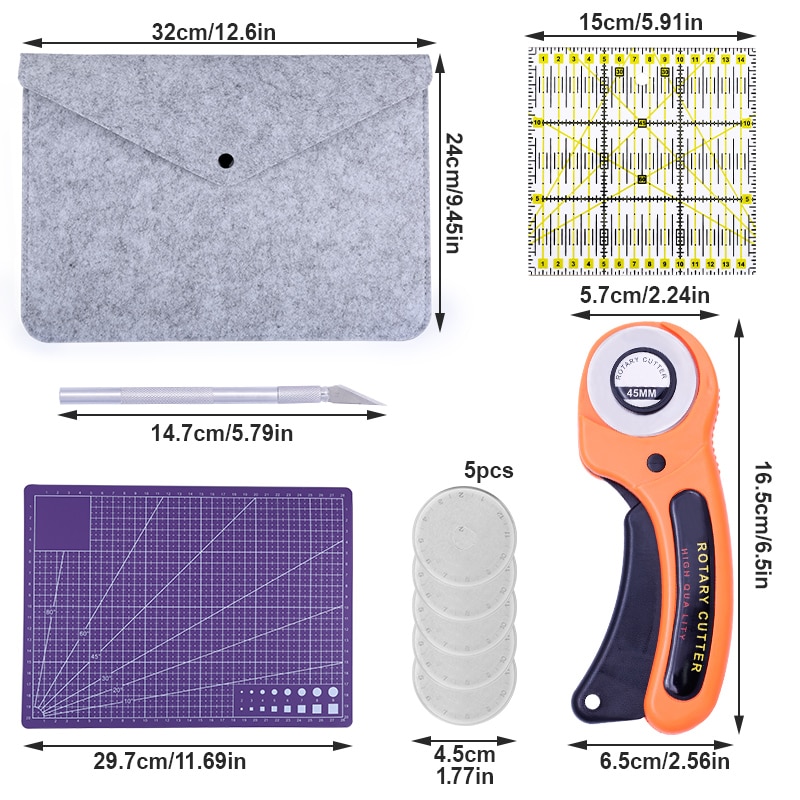 Quilting Kit Rotating Cutter Set Fabric Cutters Set Thicken
