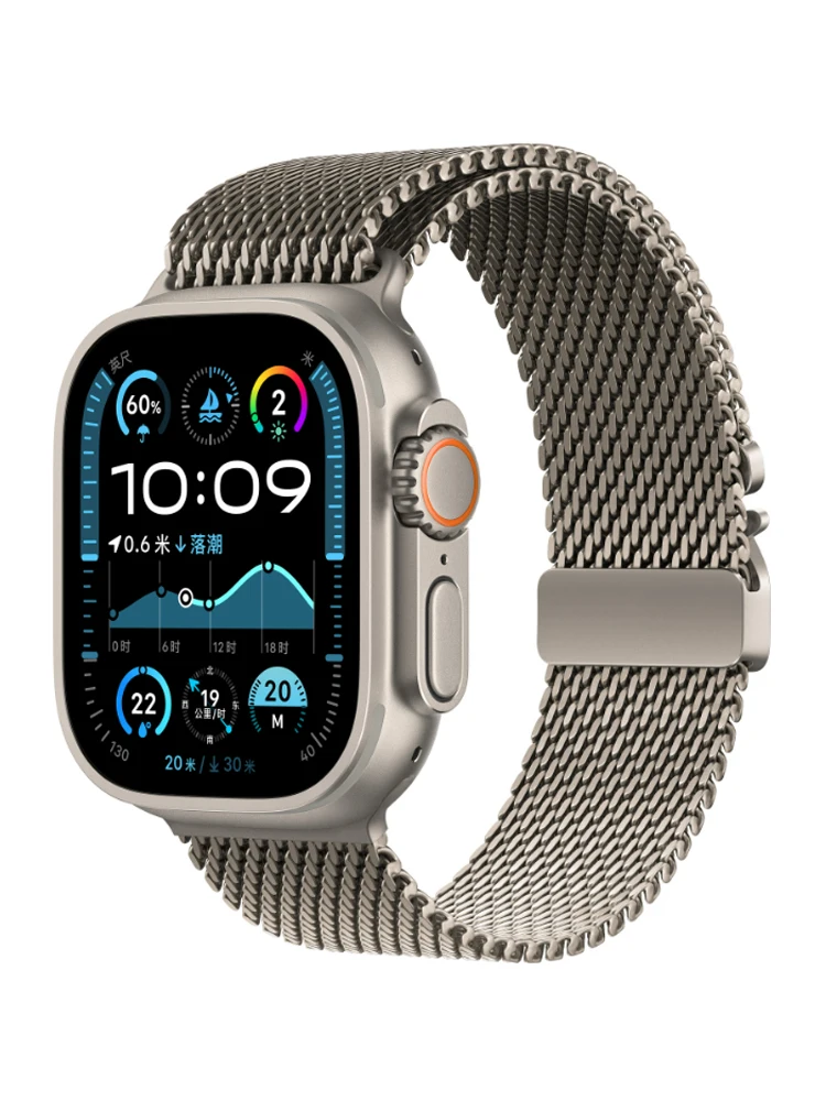 Milanese Loop Strap For Apple Watch Band Ultra 2 49mm 46mm 45mm 44mm 42mm Stainless Steel Metal for iWatch Series 10 9 8 7 6 5 4