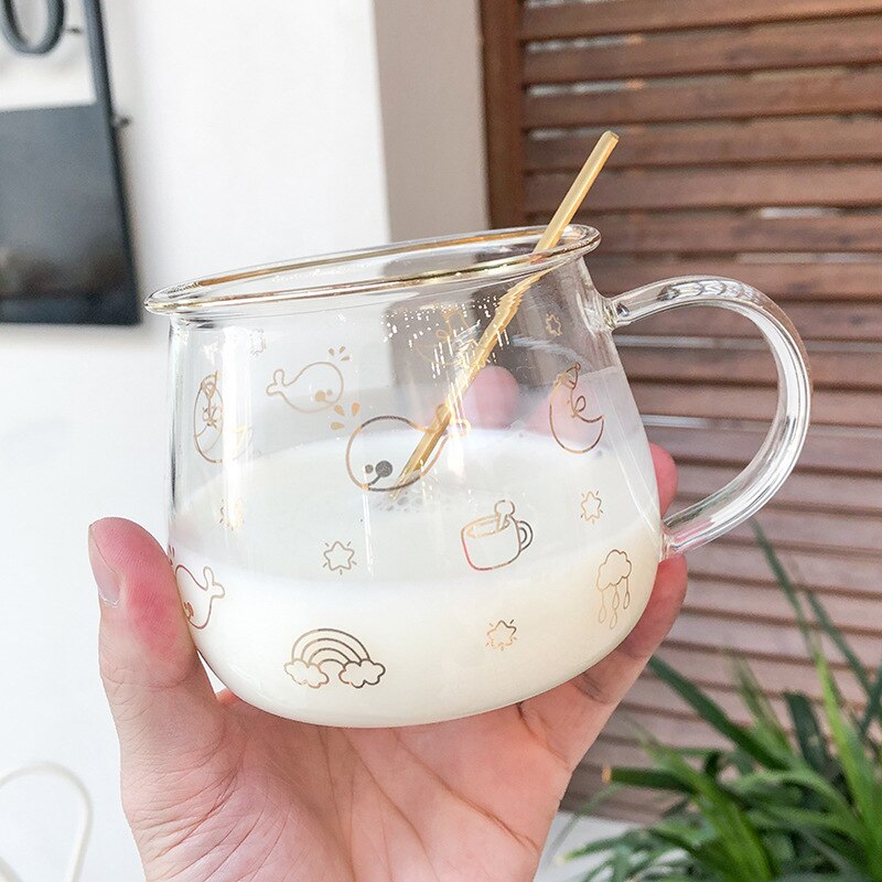 400ml creatieve melkglazen schattige waterbekers