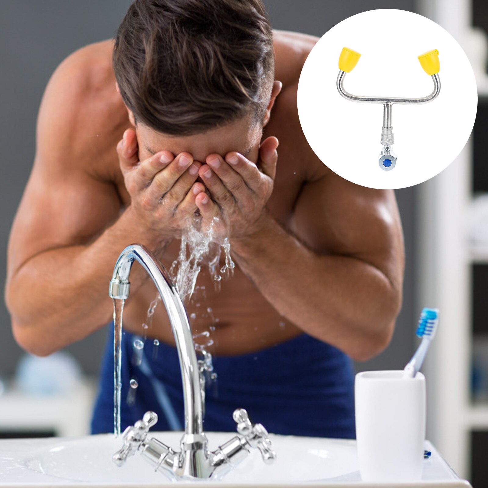 Emergency Eye Wash Unit for Sink Attachment Sink Mount Eye Flush Shower for Eyes