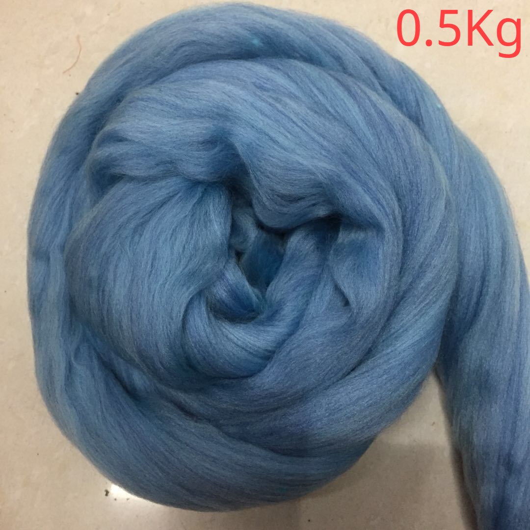 1Kg Dikke Geïmiteerd Wol Naald Dikke Wollen Draad Super Dikke 8Cm Draad Hand-Gebreide Wollen Deken: blue-0.5KG