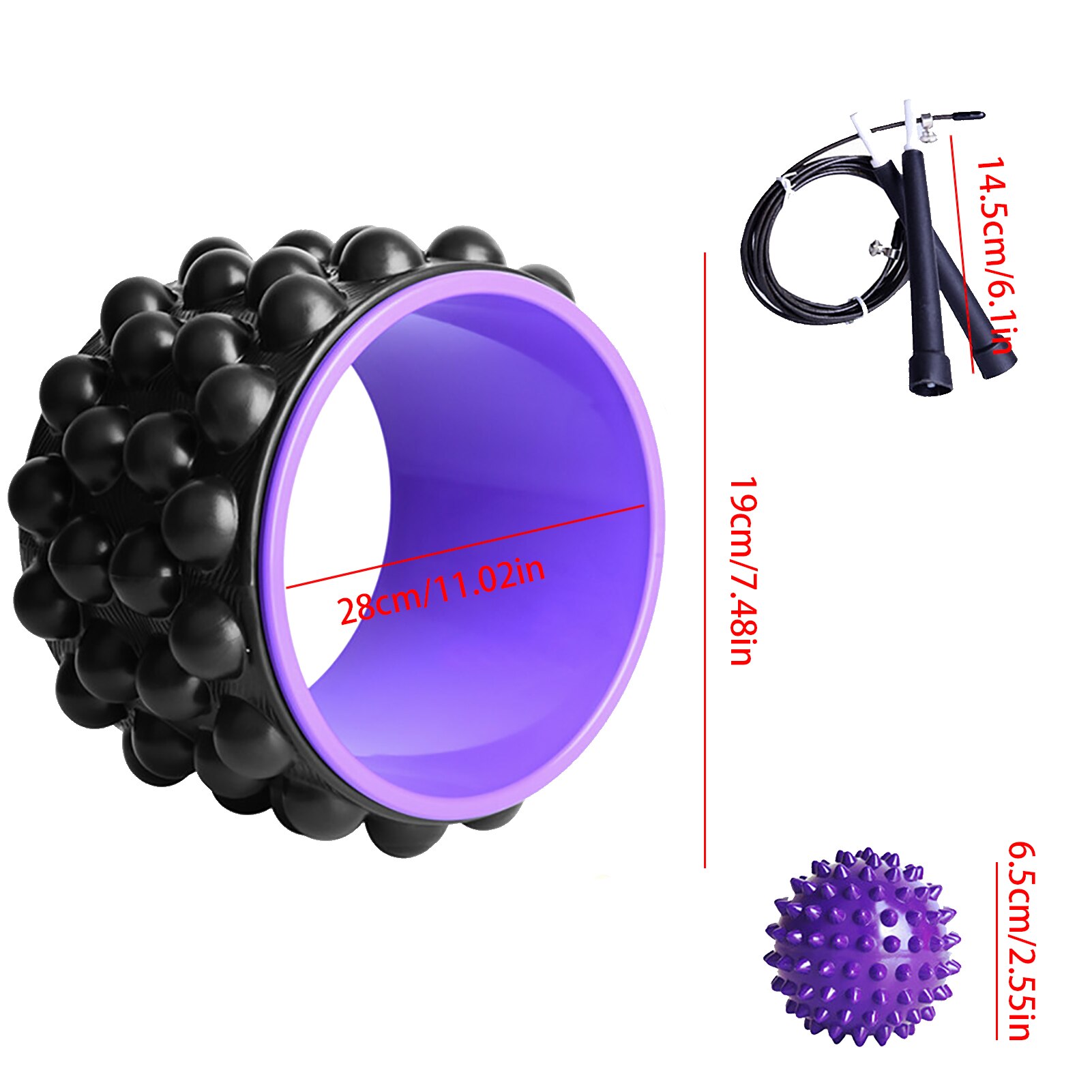 10Pcs Yoga Wiel Set Latex Elastische Backbend Ring 5 Mini Training Riemen 3M Staaldraad Springtouw Voor pilates Yoga Benodigdheden