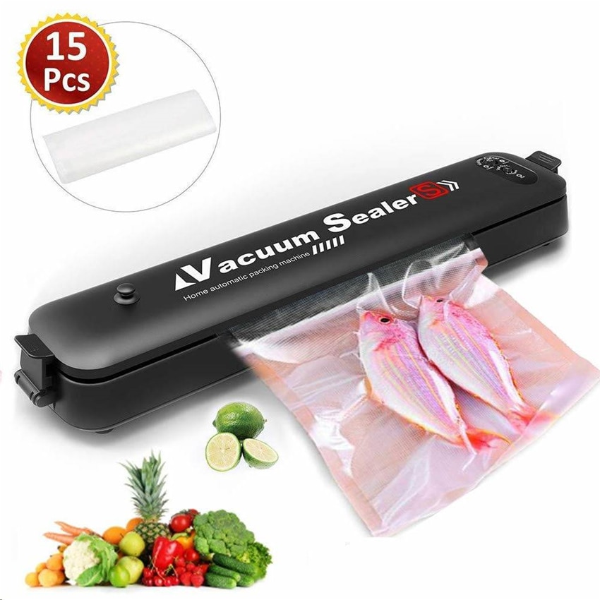 220V/110V Vacuum Sealer Vacuum degasser Machine With 15PCS Bags Home Electric Vacuum Packaging Machine