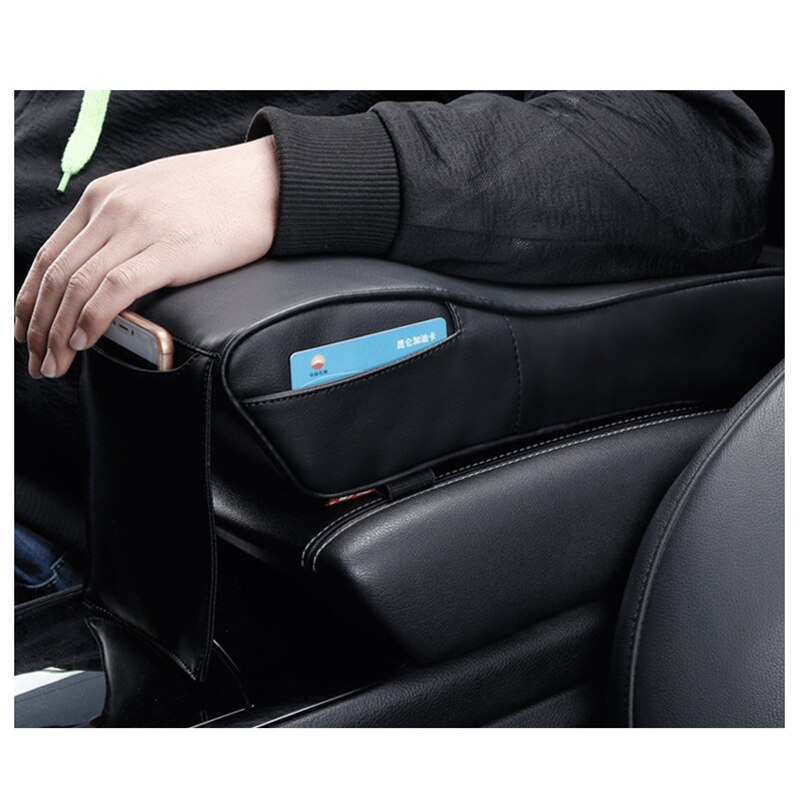 Leren auto armsteun kussen auto middenconsole stoel armleuningen box covers bescherming hand verhoging steunen accessoires