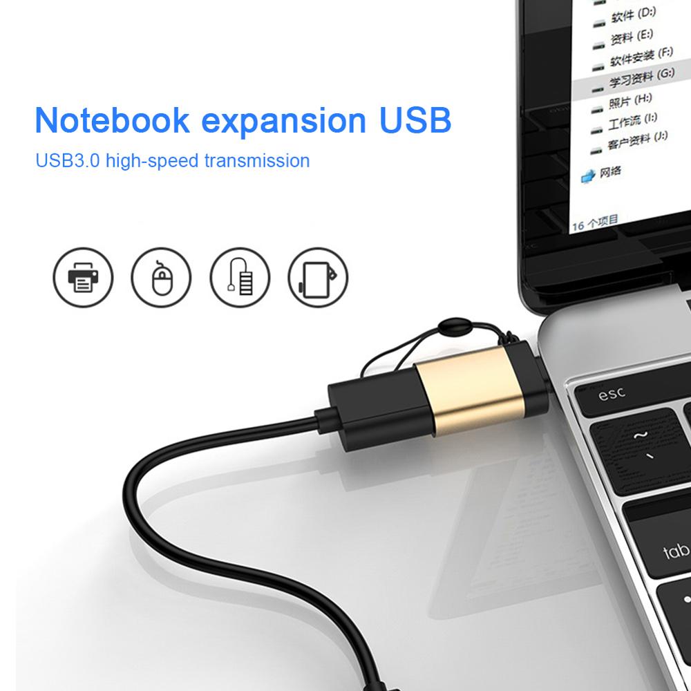 Usb C Adapter Type C/Micro Usb 3.0 Adapter Type-C Micro Adapter Otg Kabel Met Lijn anti-Verloren Usbc Otg Kabel Multi Gebruik