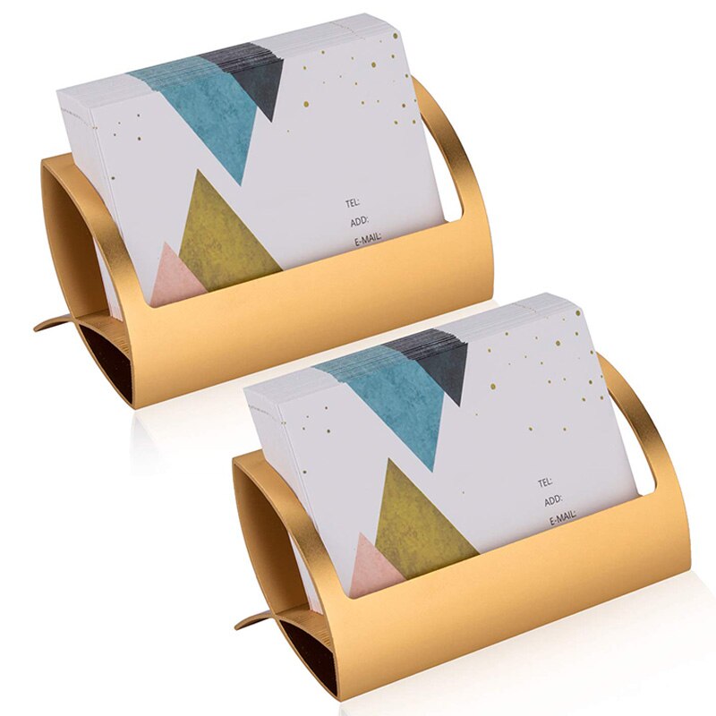 Porta biglietti da visita per scrivania, porta biglietti da visita da tavolo in metallo in alluminio, porta biglietti da visita, scheda per ufficio e fiere: Default Title