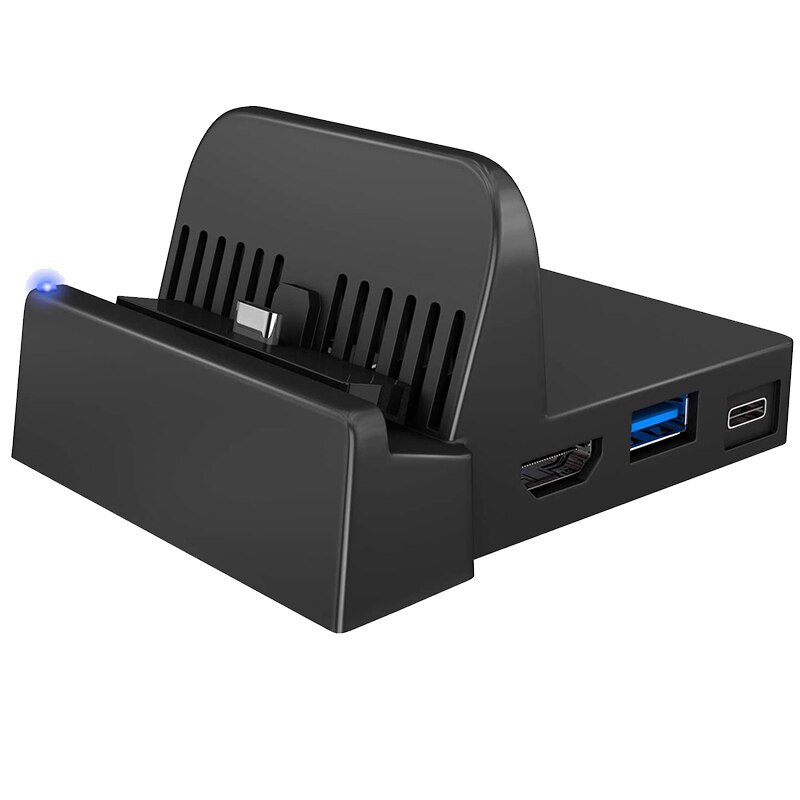 Tragbare mini-switch-tv-dockingstation mit ladeständer als ersatz für das nintendo switch dock-set, kompakter switch-zu-hdmi-anschluss mit externem kabel